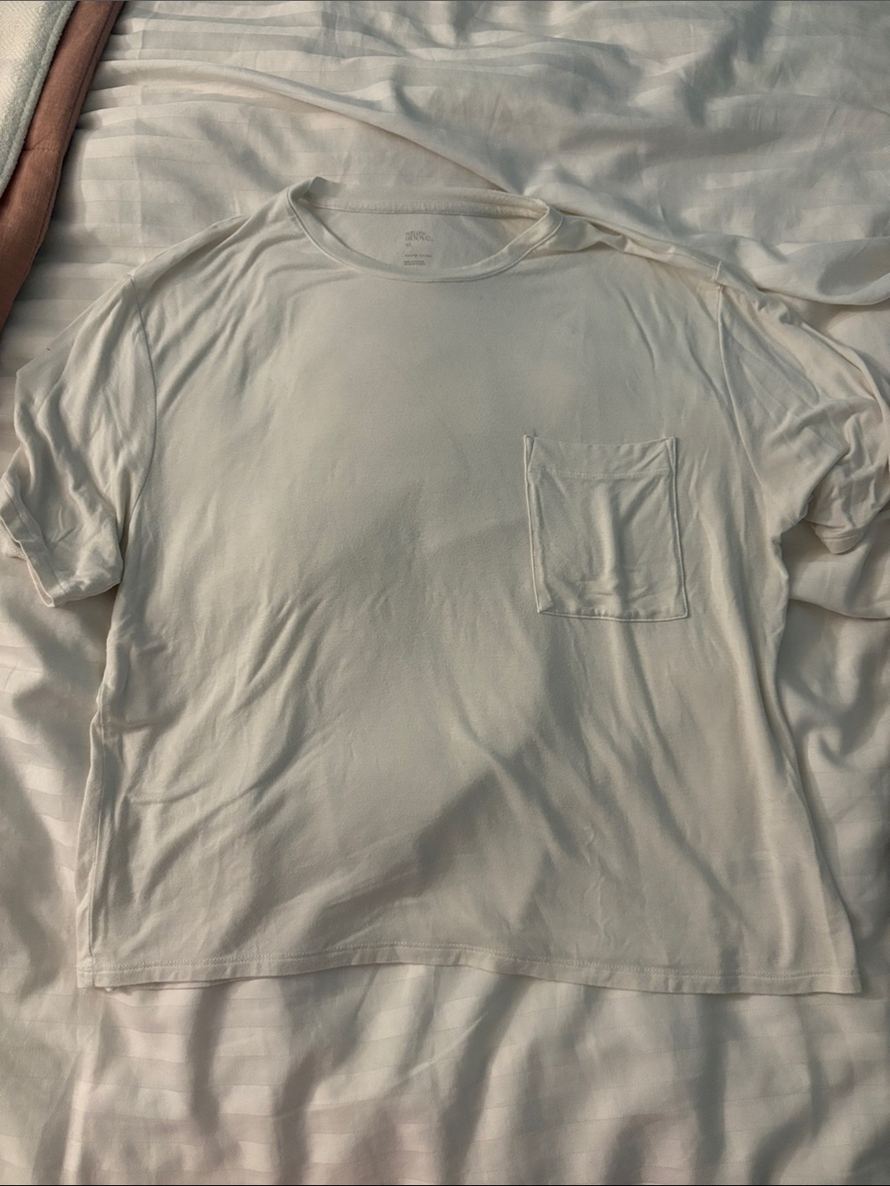 Stars Above White Pocket Crewneck T-Shirt